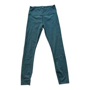 Varley Womens High Rise Perforated Leggings Forest Green Size M